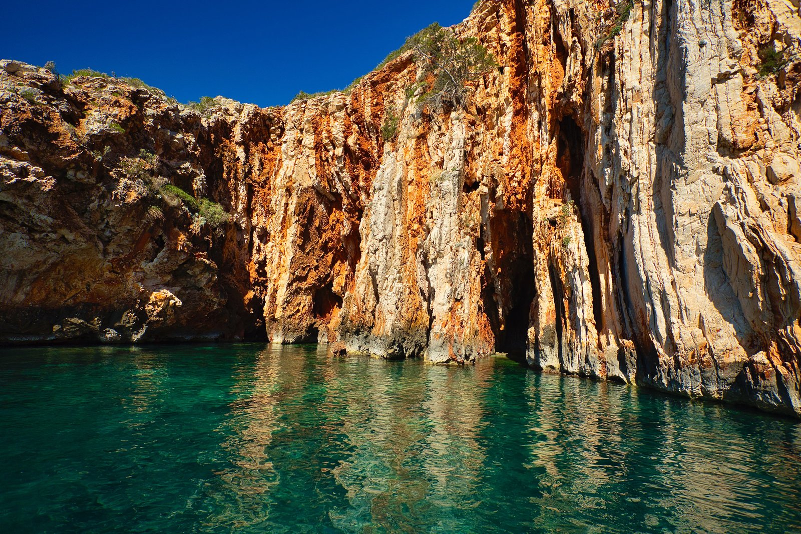 Red Rocks cliff jumping Pakleni Islands private boat tour Croatia