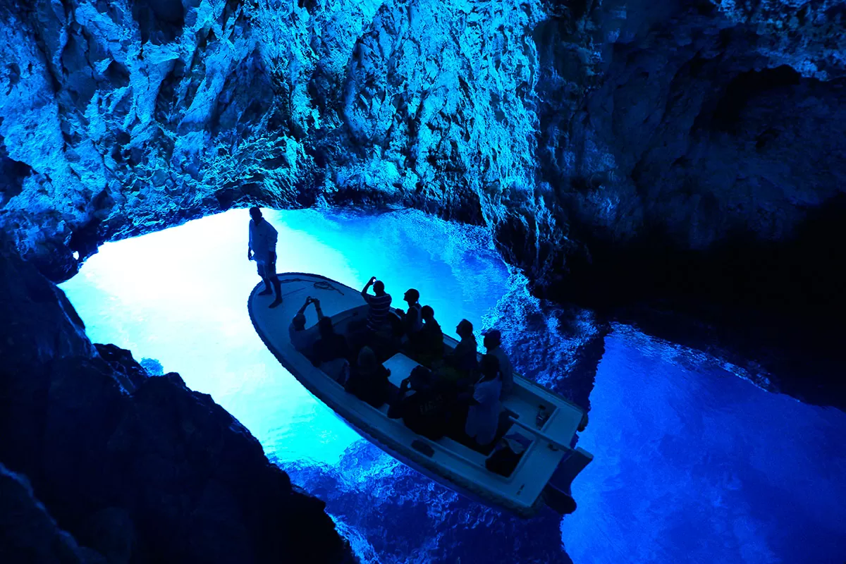 Blue Cave Bisevo Island Croatia private boat tour