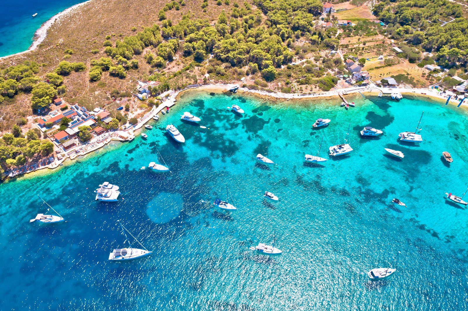 Mlini Bay Pakleni Islands Hvar Croatia calm family swim