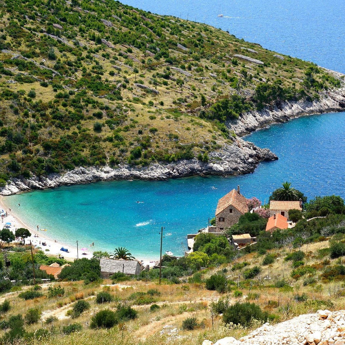 Dubovica Beach Hvar Croatia iconic pebble bay
