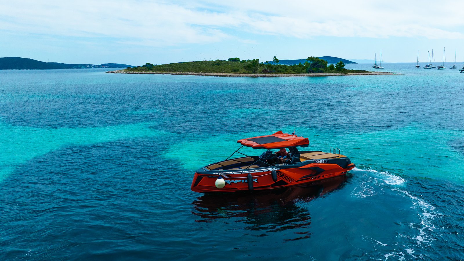 Raptor Alesta luxury private charter boat Split Hvar Croatia turquoise Adriatic island