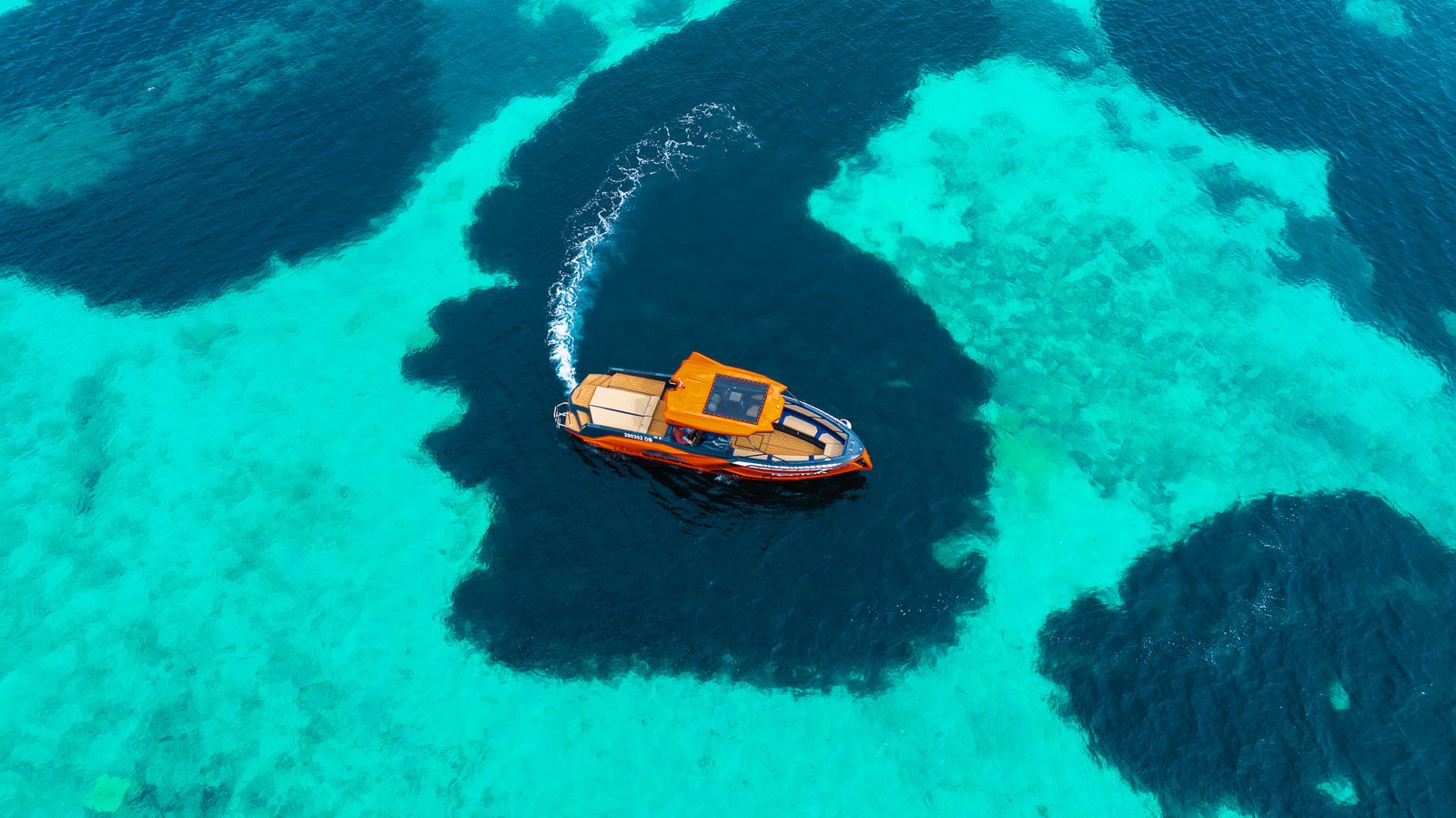 Raptor Alesta aerial turquoise sea Croatia